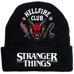 Stranger Things Hellfire Club Beanie Knit Cap Hat Skully Fits Adults & Children